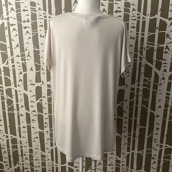 Soma Weekend split curved back hem super soft rayon stretch t-shirt loungewear - Picture 3 of 12